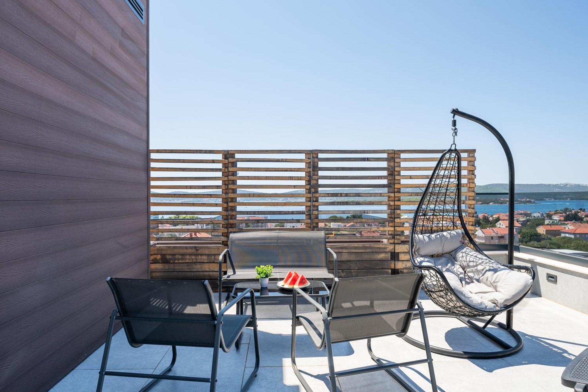Sea Bay View Apartment - Appartement Avec Piscine Et Magnifique Vue Sur Mer Sveti Filip i Jakov Exterior photo