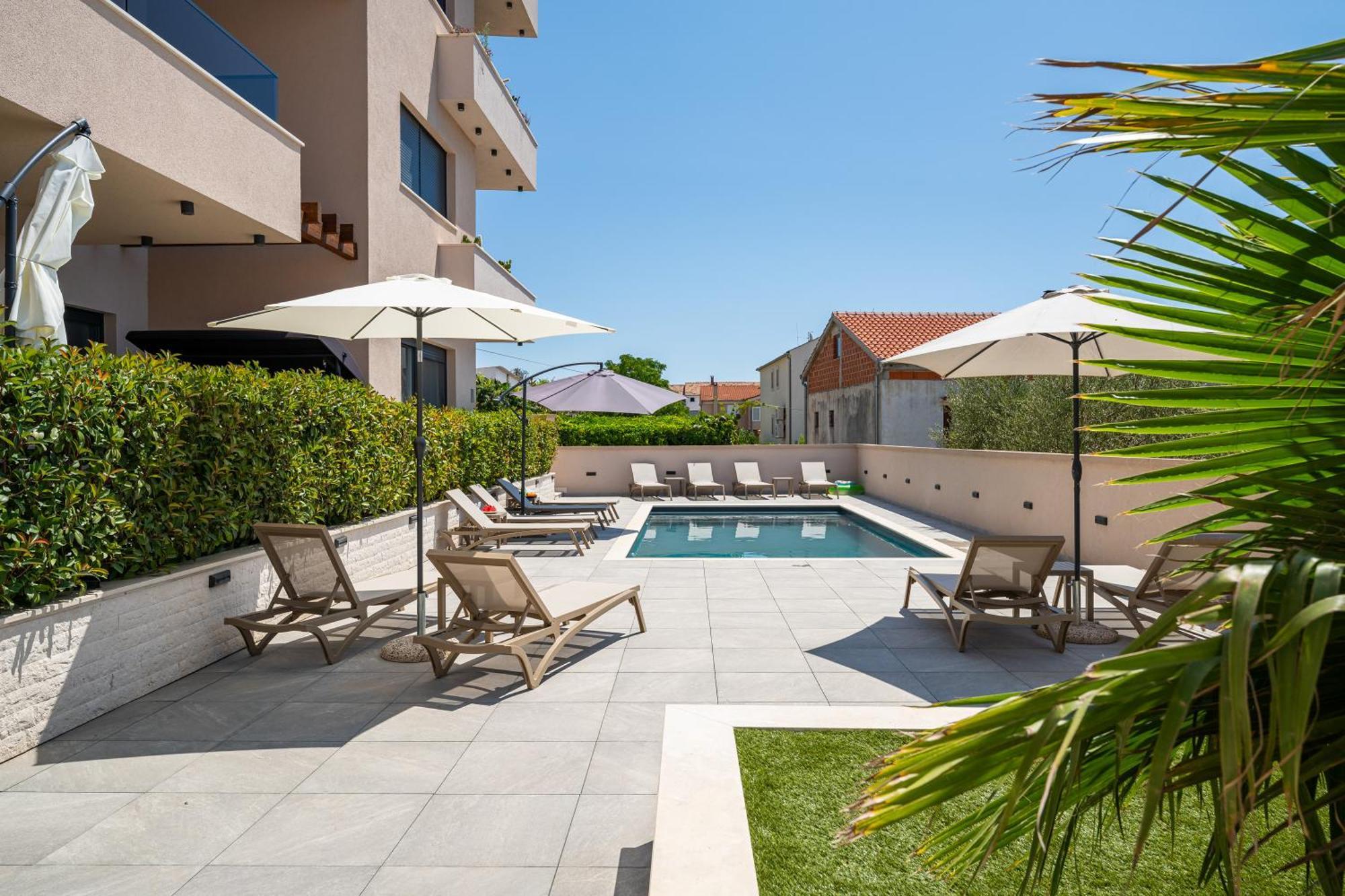Sea Bay View Apartment - Appartement Avec Piscine Et Magnifique Vue Sur Mer Sveti Filip i Jakov Exterior photo