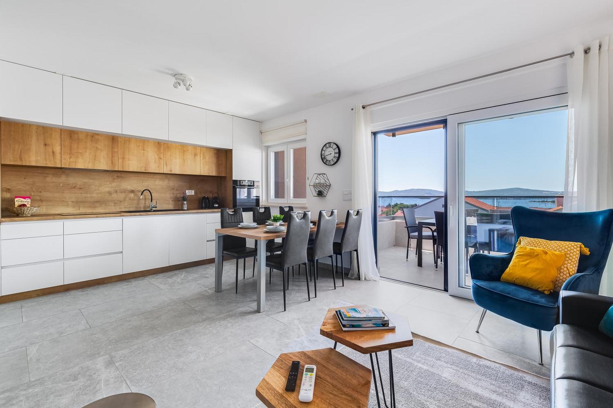 Sea Bay View Apartment - Appartement Avec Piscine Et Magnifique Vue Sur Mer Sveti Filip i Jakov Exterior photo